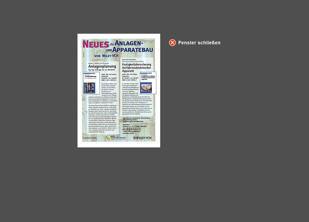 Gro&szlig;e Abbildung Anzeige "Neues zu Anlagen- und Apparatebau"