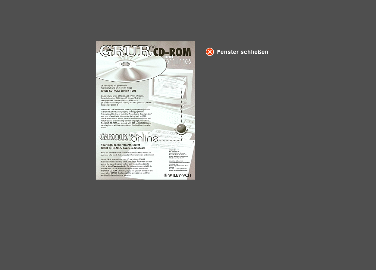 Gro&szlig;e Abbildung "GRUR on CD-ROM and online"