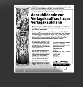 Gr&ouml;&szlig;ere Abbildung Stellenanzeige f&uuml;r Wiley-VCH