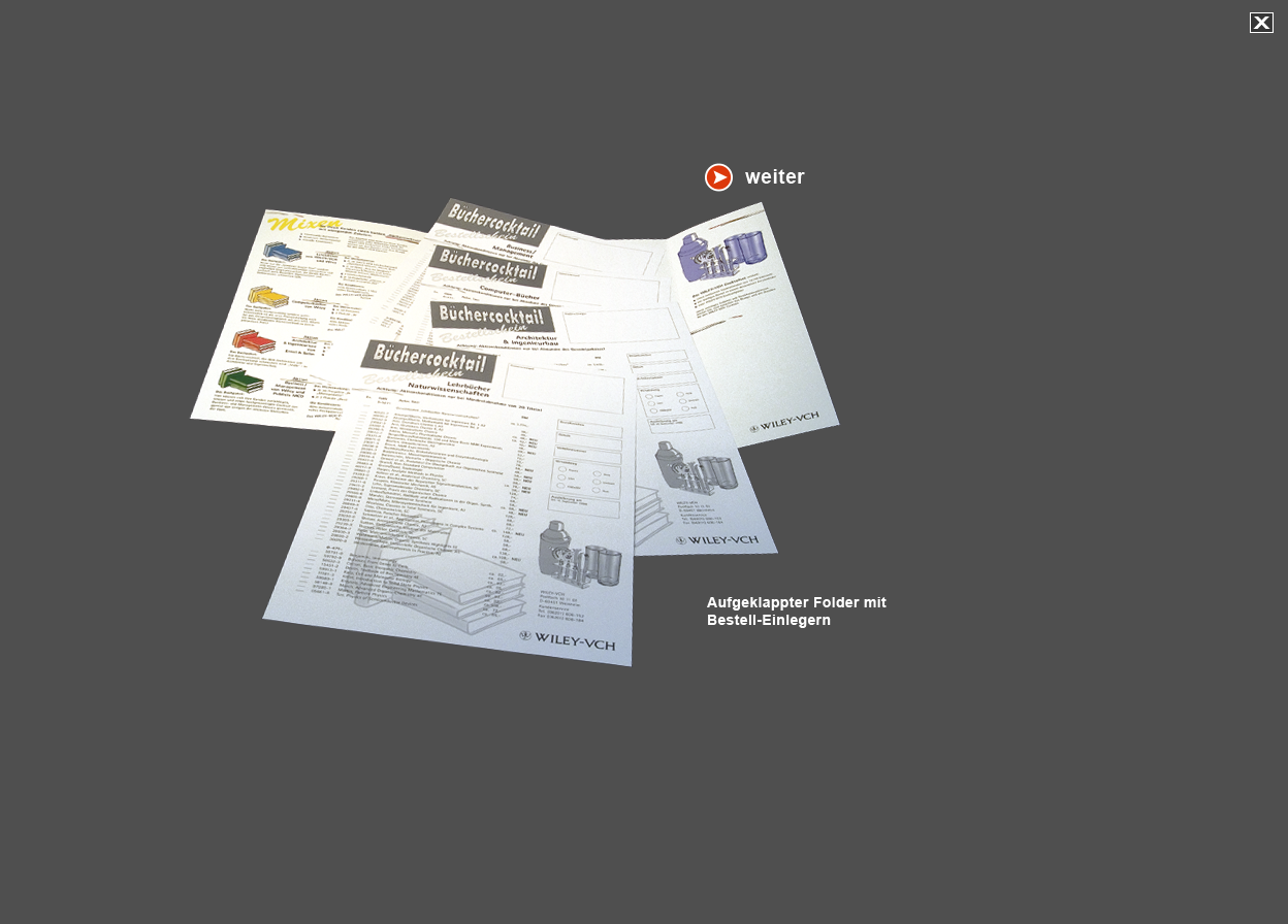 Abbildung aufgeschlagene Wiley-VCH "B&uuml;cherCocktail"-Mappe