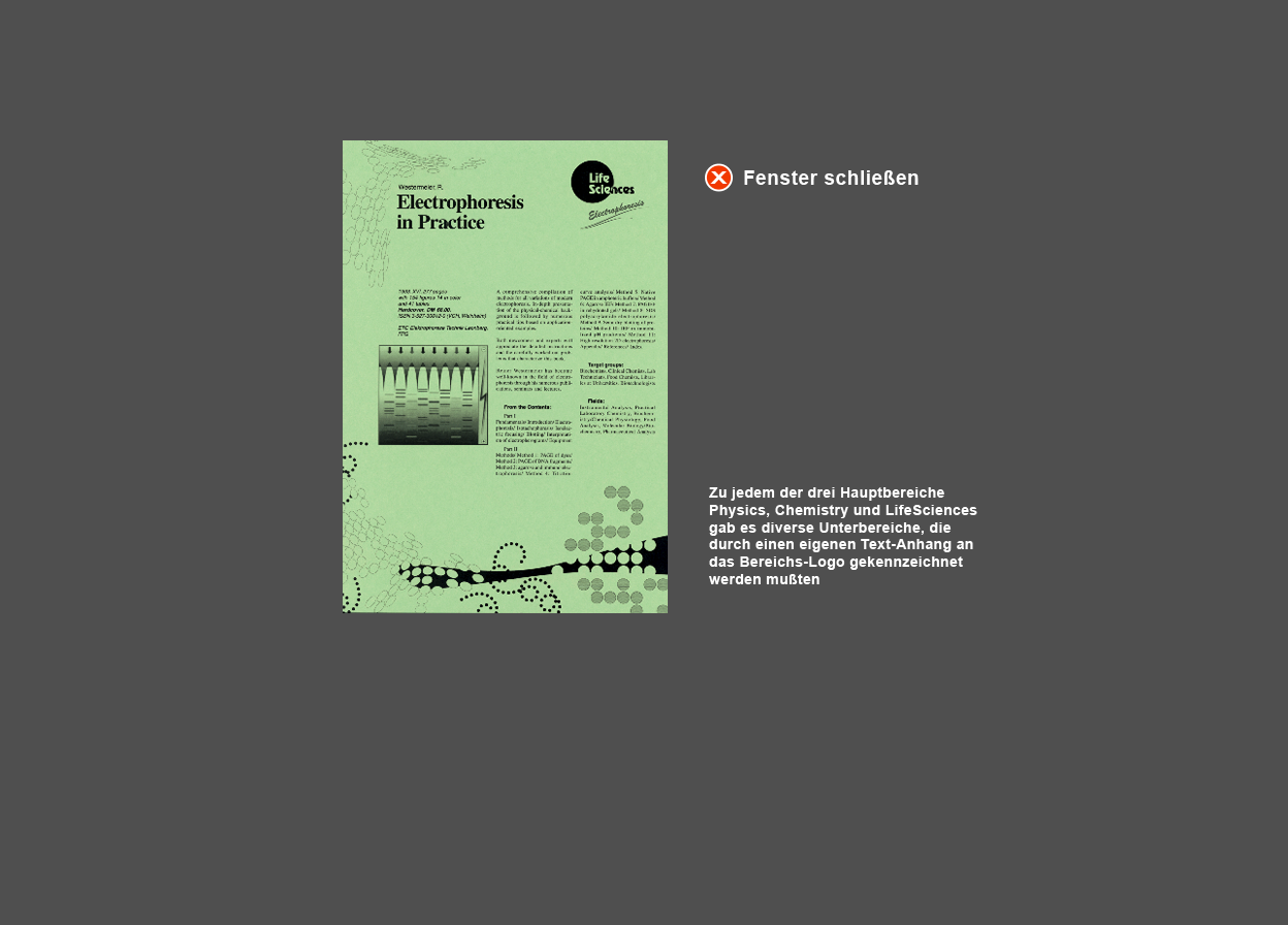 Gro&szlig;e Abbildung Einlegeblatt LifeSciencesBuch f&uuml;r die "VCH for Students"-Mappe