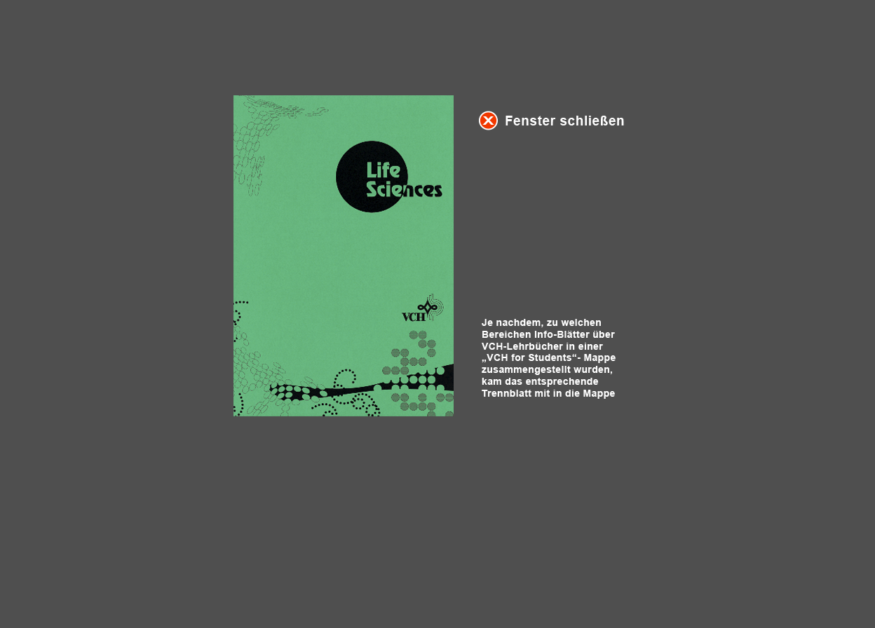Gro&szlig;e Abbildung Trennblatt LifeSciences f&uuml;r die "VCH for Students"-Mappe