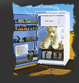 Gr&ouml;&szlig;ere Abbildung Ausschnitt Digital-Montage "Klimawandel in der Arktis"