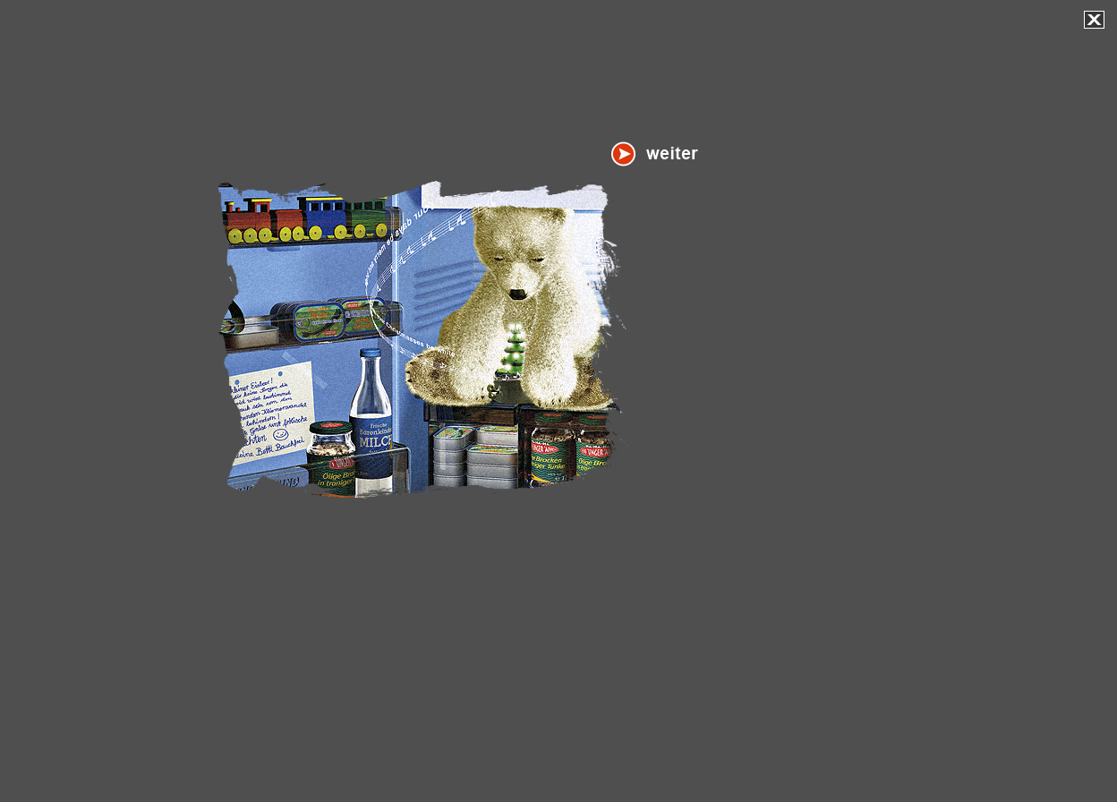 Gro&szlig;e Abbildung Ausschnitt Digital-Montage "Klimawandel in der Arktis: K&uuml;hlschrank-Inneres"