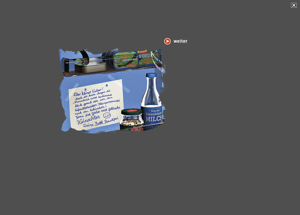 Gro&szlig;e Abbildung Ausschnitt Digital-Montage "Klimawandel in der Arktis: Brief von Betti Bauchfrei"