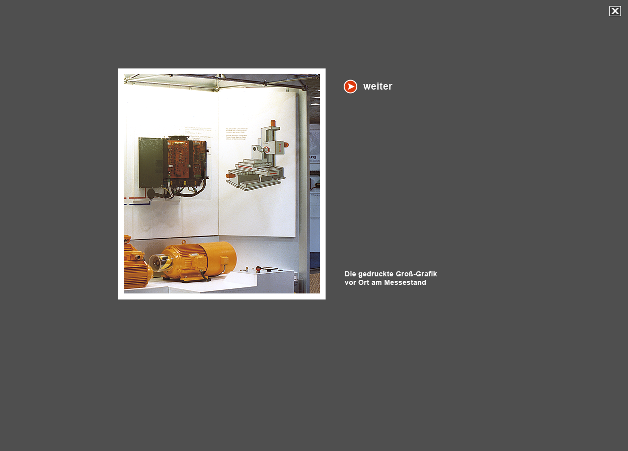 Gro&szlig;e Abbildung Messetafel "Antriebe Werkzeugmaschinen" 1