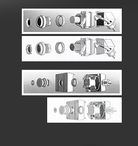 Gr&ouml;&szlig;ere Abbildung Reinzeichnungen "Schalttafel-Stecksystem-Elemente"