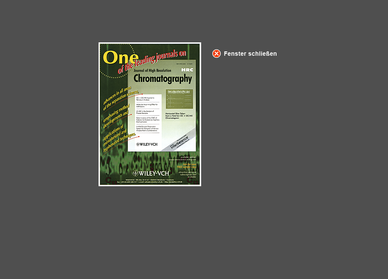 Gro&szlig;e Abbildung "Journal of High Resolution Chromatography"-Poster