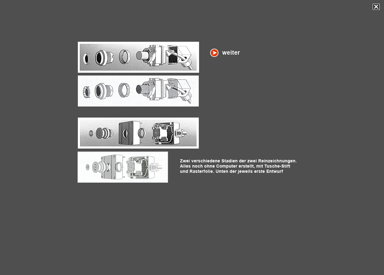 Gro&szlig;e Abbildung Reinzeichnungen "Schalttafel-Stecksystem-Elemente"