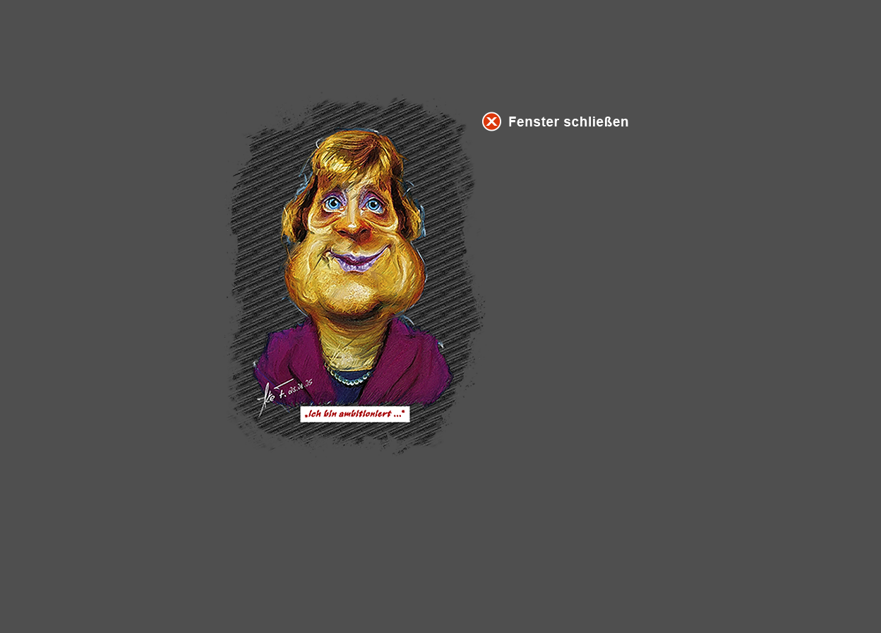 Gro&szlig;e Abbildung E-Malerei Karikatur "Angie"