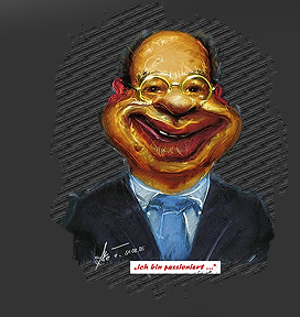 Gr&ouml;&szlig;ere Abbildung E-Malerei Karikatur "Gregor"