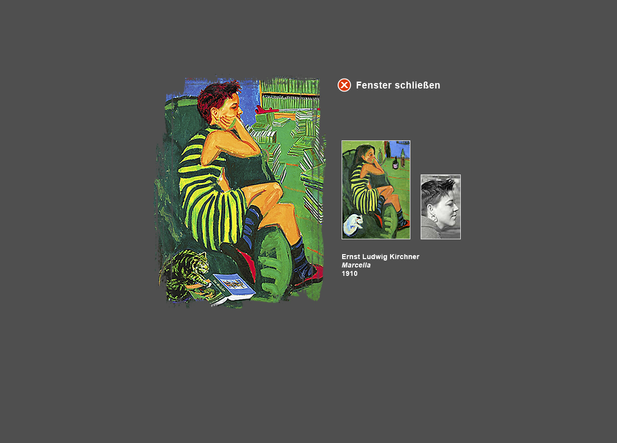 Gro&szlig;e Abbildung E-Malerei "Die Kr&uuml;cke" und kleine Abbildungen des zugrunde liegenden Originals und der Foto-Vorlage