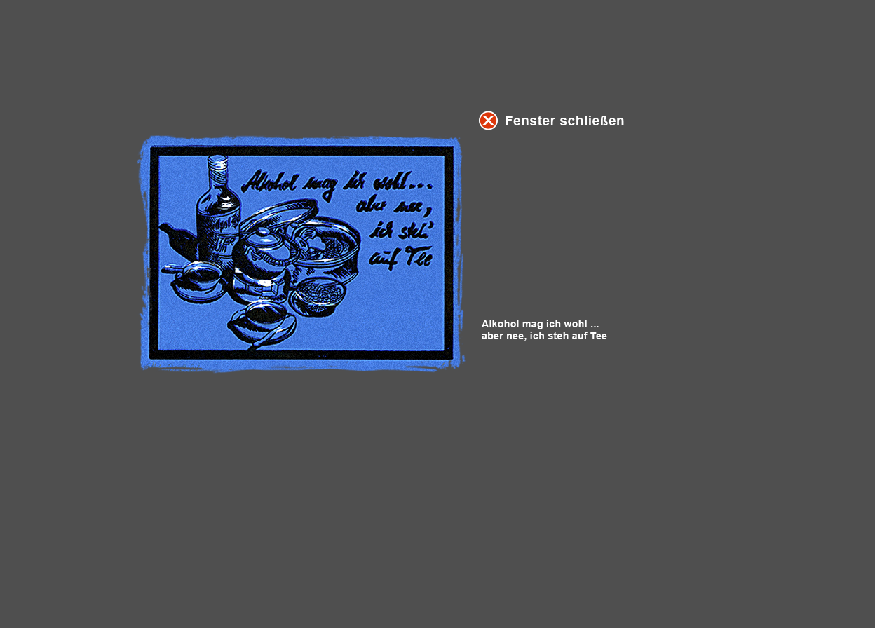 Gro&szlig;e Abbildung Linolschnitt "Alkohol mag ich wohl ...."