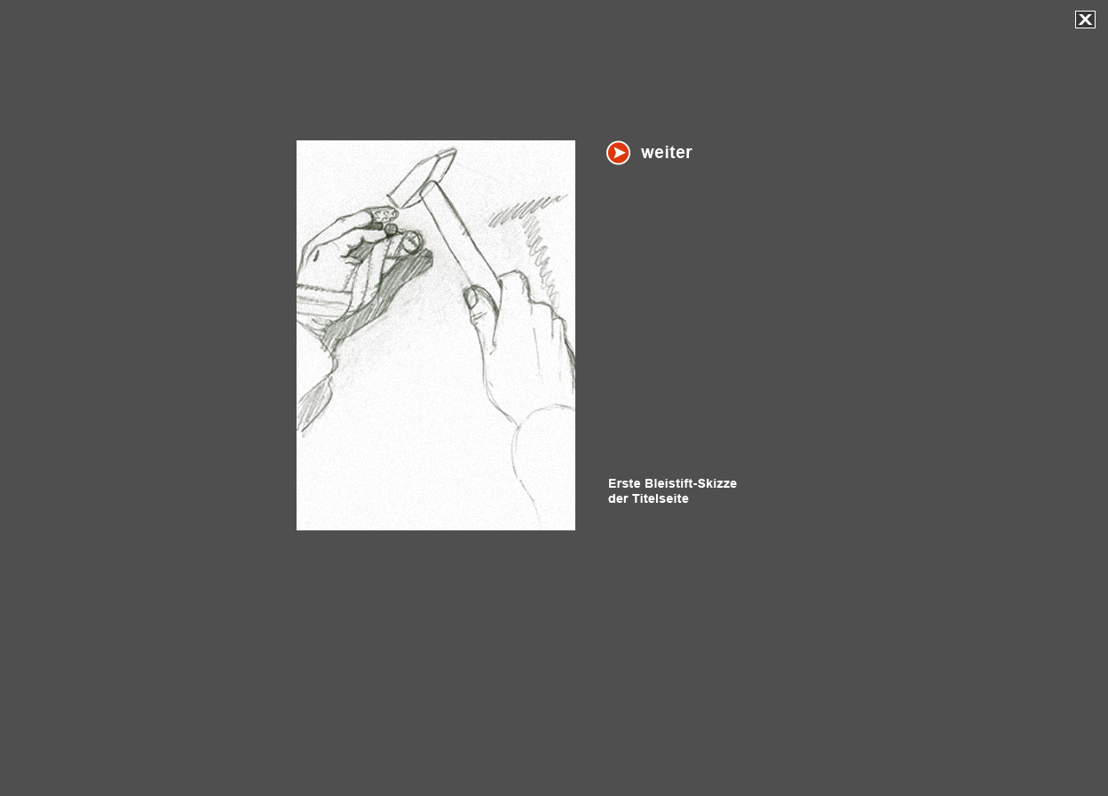 Gro&szlig;e Abbildung Bleistift-Zeichnung "Erbauliches Weihnachtsfest"