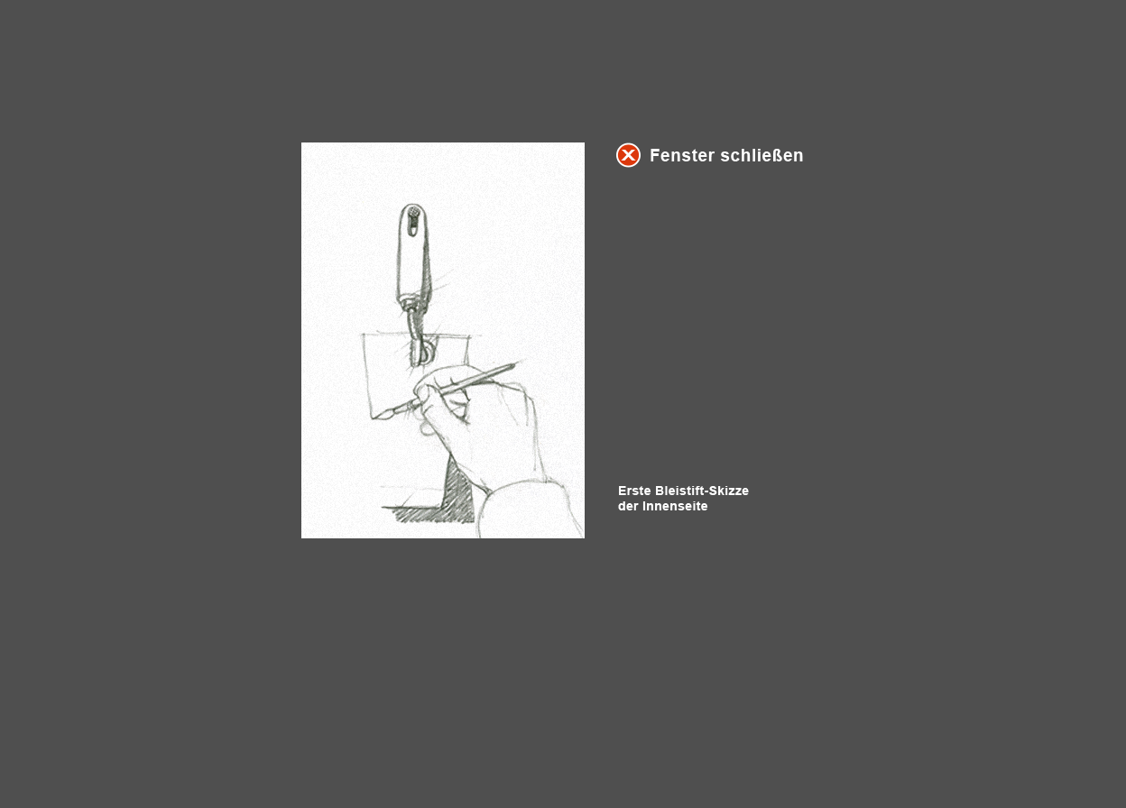 Gro&szlig;e Abbildung Bleistift-Zeichnung "und ein krea- Hoch und Tiefes 1985"