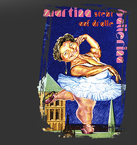 Gr&ouml;&szlig;ere Abbildung Mischtechnik-Bild "Dralle Ballerina"