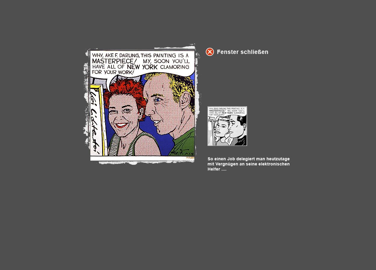 Gro&szlig;e Abbildung Mischtechnik-Bild "Koi Lichtenstoi" und kleine Abbildung des zugrunde liegenden Originals