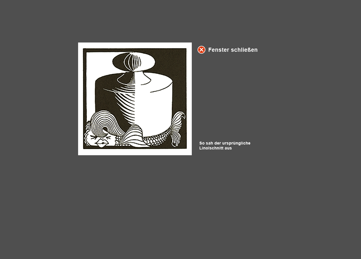 Gro&szlig;e Abbildung Original-Linolschnitt "Die Scholle"