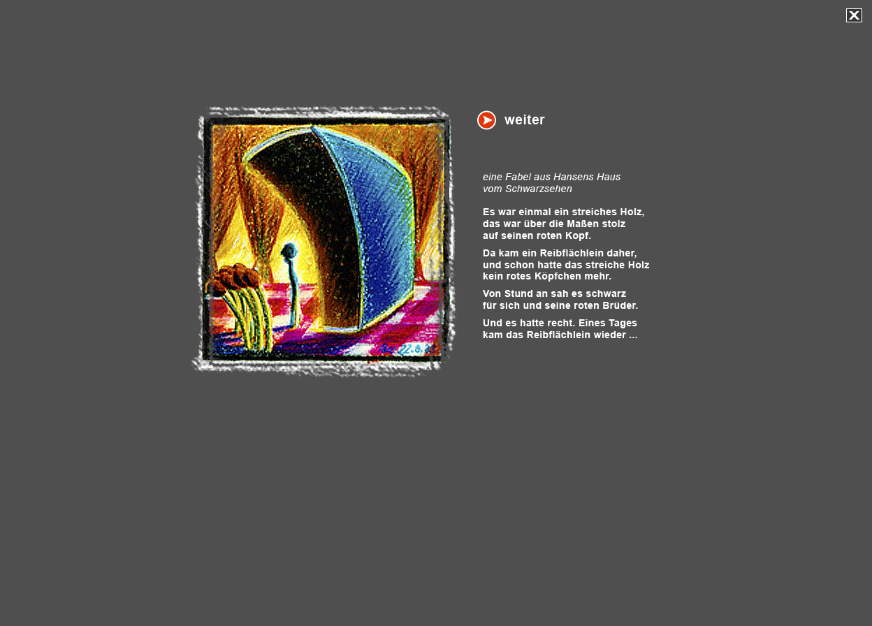 Gro&szlig;e Abbildung Colorierter Linolschnitt "Die Streichh&ouml;zer"