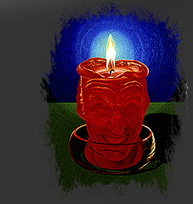 Gr&ouml;&szlig;ere Abbildung &Ouml;l-Bild "Weihnachtskerze"