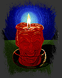 Abbildung &Ouml;l-Bild "Weihnachtskerze"