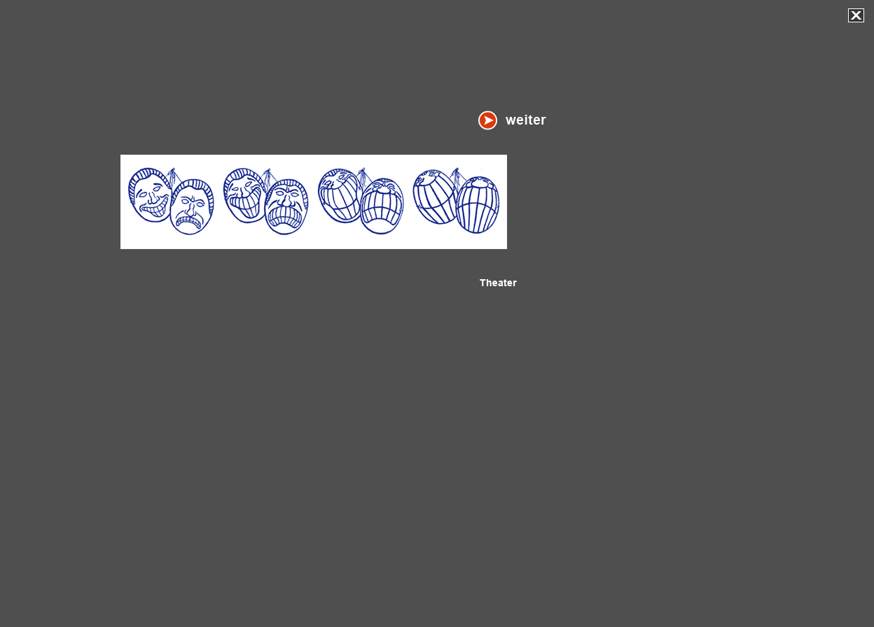 Abbildung Tusche-Zeichnung von sich dramatisch ver&auml;ndernden Theater-Masken