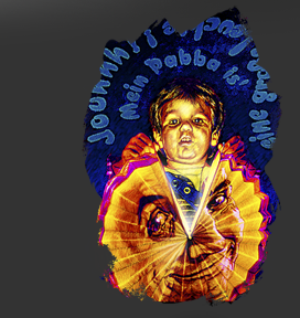 Gr&ouml;&szlig;ere Abbildung Wachskreide-Zeichnung "Gro&szlig;e Leuchte"