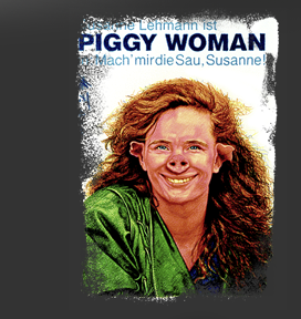 Gr&ouml;&szlig;ere Abbildung Wachskreide-Zeichnung "Piggy Woman"