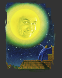 Abbildung Wachskreide-Zeichnung "Monds&uuml;chtig"