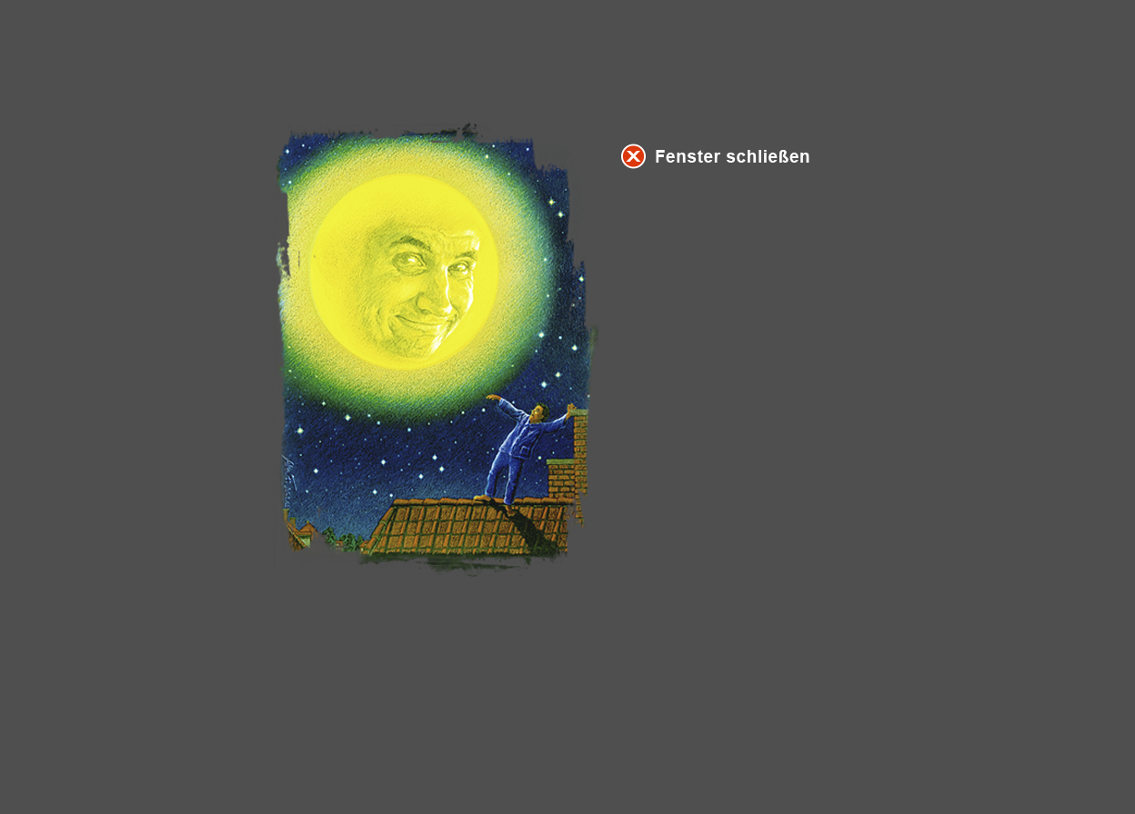 Gro&szlig;e Abbildung Wachskreide-Zeichnung "Monds&uuml;chtig"